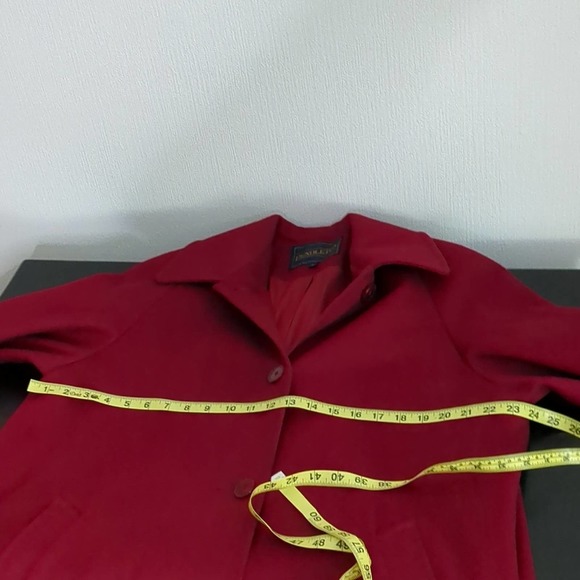 Pendleton Women's Merino Wool Brick Red Pea Coat - Picture 4 of 11